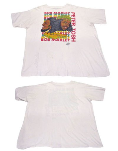 画像1: 1980's "BOB MARLEY & PETER TOSH"  Print Tee　size L - XL (表記 無し)