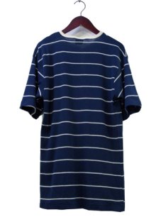 画像2: 1970's~ "FOCUS" Henley Neck Border T-Shirts　NAVY / WHITE　size M-L (表記 XL) (2)