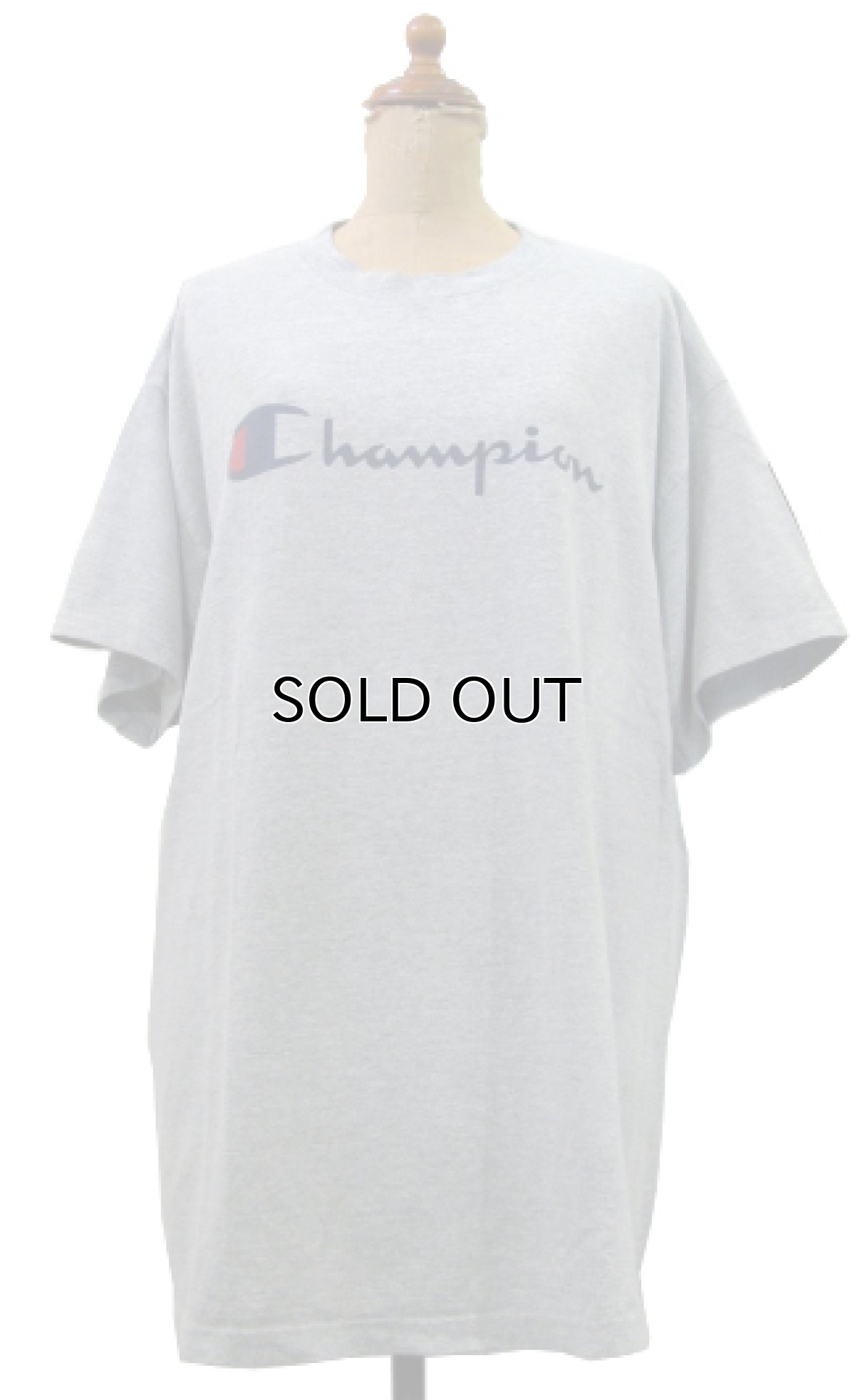 画像1: 1990's Champion Crew Neck LOGO Tee made in USA　Heather Grey　size  XL (表記 XL) (1)