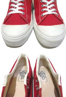 画像3: 1990's VANS "Harf Moon" Canvas Sneaker -made in USA-　Red / White　size w 9 (26 cm) (3)