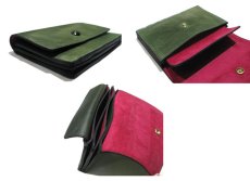 画像4: "JUTTA NEUMANN" Leather Wallet "the Waiter's Wallet" Medium Size　color : Light Green / Rose (4)