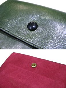 画像3: "JUTTA NEUMANN" Leather Wallet "the Waiter's Wallet" Medium Size　color : Light Green / Rose (3)