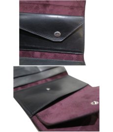 画像7: "JUTTA NEUMANN" Leather Wallet "String Wallet"  color : Black / Brown 長財布 (7)