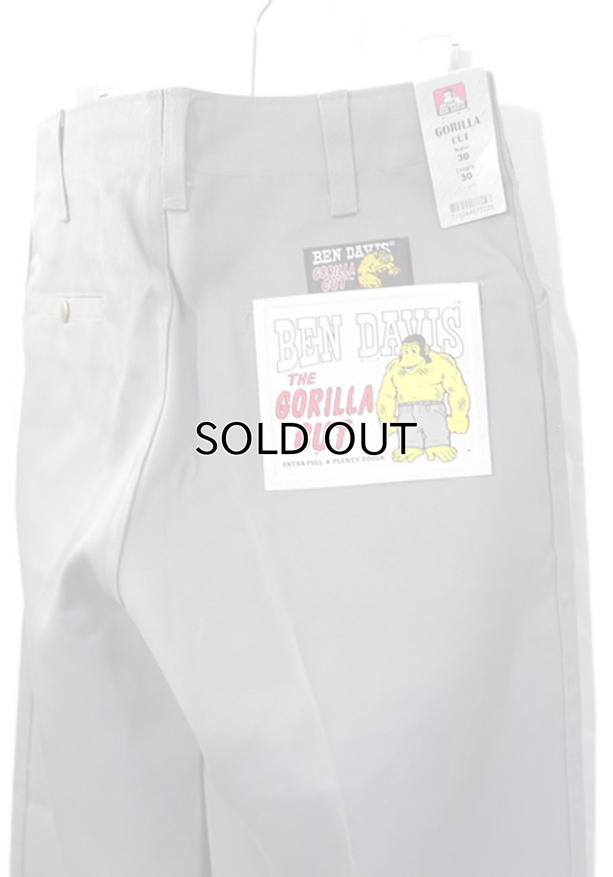 画像1: BEN DAVIS "THE GORILLA CUT" Wide Work Pants　GREY TWILL　size W30/L30,32 INCH (1)