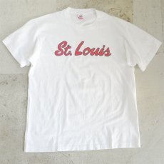 画像1: 1990's FRUIT OF THE LOOM "St. Louis" Print T-Shirt　WHITE　size M(表記L) (1)