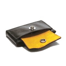 画像7: "JUTTA NEUMANN" Leather Wallet "Scotts Purse"  -MINIMAL SIZE-　color : BLACK / MUSTARD (7)