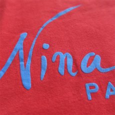 画像4: ~1990's "Nina Ricci" Flock Print T-Shirt　RED　size XL (4)