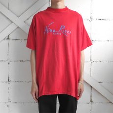 画像5: ~1990's "Nina Ricci" Flock Print T-Shirt　RED　size XL (5)