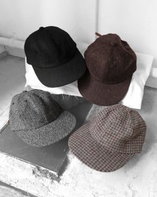 画像6: Riprap "SEMI LONG BRIM CAP" -HARRIS TWEED-　color BLACK　size FREE (6)