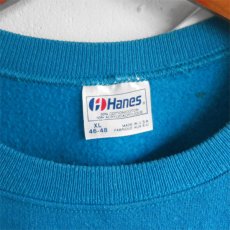 画像7: 1980's HANES "SAN FRANCISCO" Foam Print  Sweat Shirt　TURQUOISE BLUE　size L (7)