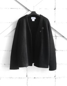 画像1: Riprap "HW NO BUTTON CARDIGAN" -BABY ALPACA-　color BLACK (1)