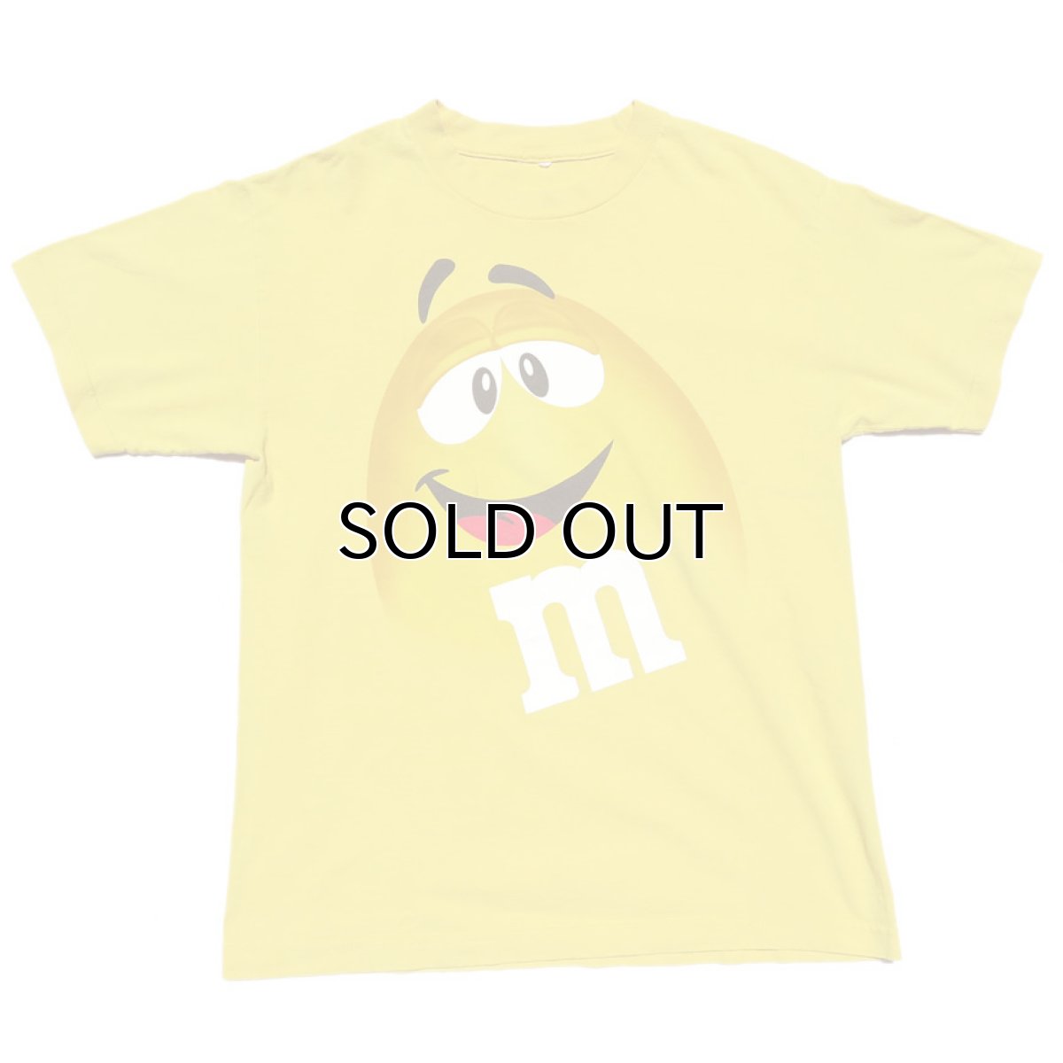 画像1: "M&M'S" Character Print T-Shirt　YELLOW　size M-L (1)